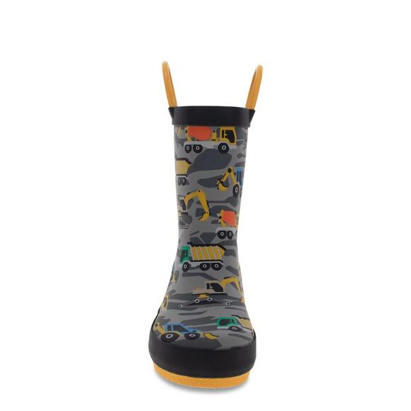 NWT Western Chief Kids Construction Trucks Rain Boot - Gray Toddler Boy Size 10 - Picture 5 of 8